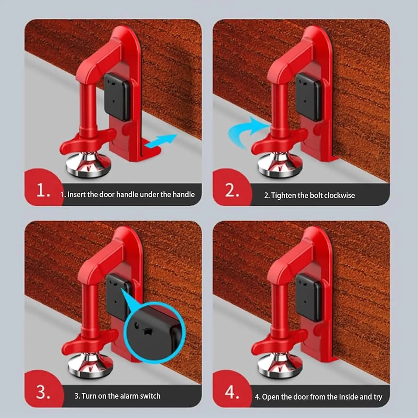 SecureStop – Portable Door Lock & Alarm for Travel Safety