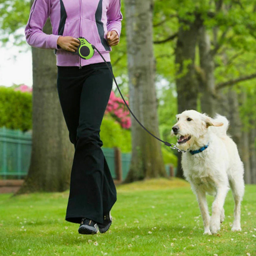 QuickStop Retractable Leash – Dual Size Control with Lock & Brake