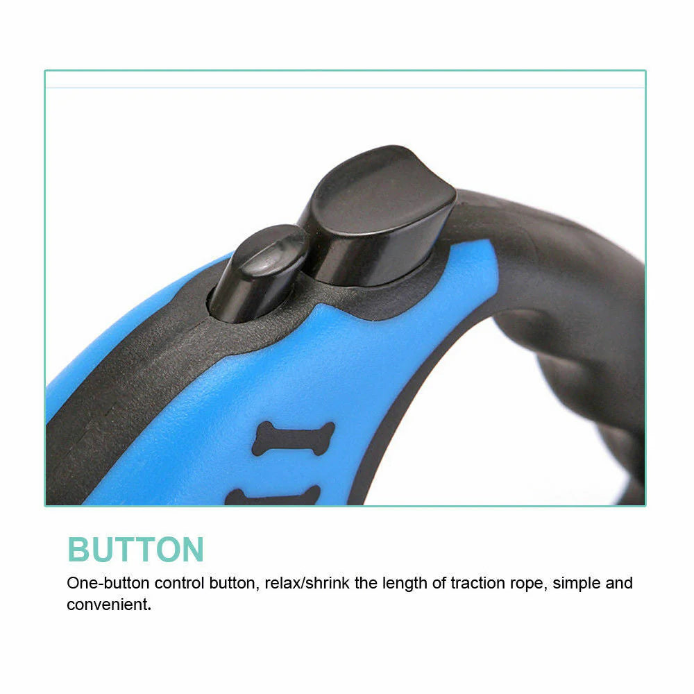 QuickStop Retractable Leash – Dual Size Control with Lock & Brake