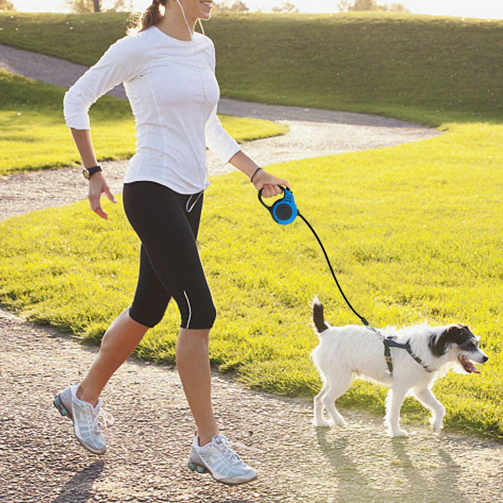 QuickStop Retractable Leash – Dual Size Control with Lock & Brake